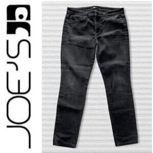JOES' JEANS DISTRESSED ROCK EMO SKINNY JEANS ANKLE BLACK LARGE 30
